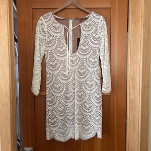 For love and lemons white lace long sleeve dress brand new never worn with tags